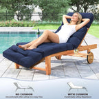 Outdoor Chaise Lounge Chair Cushion 74.2 x 22 x 4.7 Inches Thickened 100% - Image 7