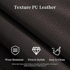 Faux Leather Sofa, Mid Century Modern Leather Upholstered Deep Loveseats - Image 6