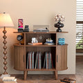 LUVIOHOME Large Round Record Player Stand by LUVIOHOME