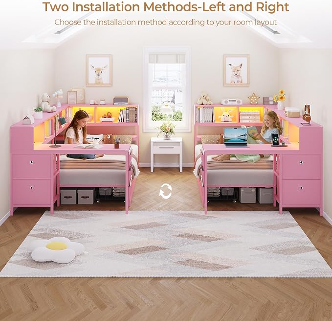 DICTAC Corner Twin Bed Frame - Image 9