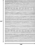 cotiled Boho 10x14 Area Rug for Living Room: Large Moroccan Washable Rug | - Image 2