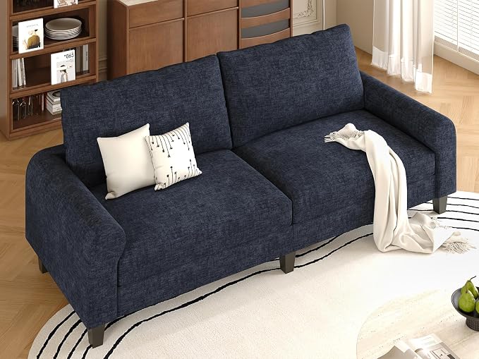 EASE MOOSE 70.6" Modern Deep Seat Loveseat Couch, Soft Chenille Sofa - Image 3
