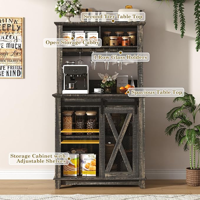 31.5" Wide Farmhouse Coffee Bar Cabinet - Image 5