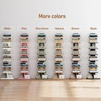 TUTOTAK Narrow Bookshelf, 8-Tier Bookcase, Spine Book Shelf - Image 5
