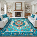 SERISSA 9x12 Washable Non Slip Boho Area Rug by SERISSAHomeDecorCollection