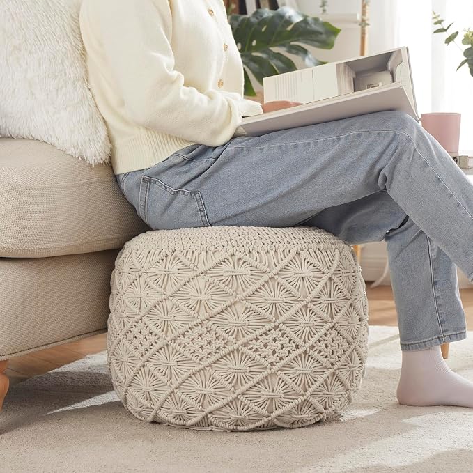 Ornavo Home Pouf Ottoman Foot Rest - Image 2