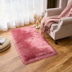 EasyJoy Ultra Soft Fluffy Shaggy Area Rug, 2 x 4 ft Rectangle, Blush Pink | - Image 4