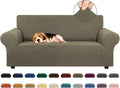 Stretch Loveseat Couch Cover, 2 Cushion Couch Slipcover, Khaki | 1-Piece by KEKUOU