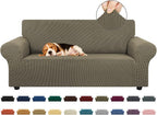 Stretch Loveseat Couch Cover, 2 Cushion Couch Slipcover, Khaki | 1-Piece by KEKUOU
