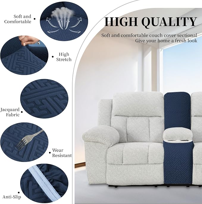 100% Waterproof Sectional Recliner Couch Covers - Image 4
