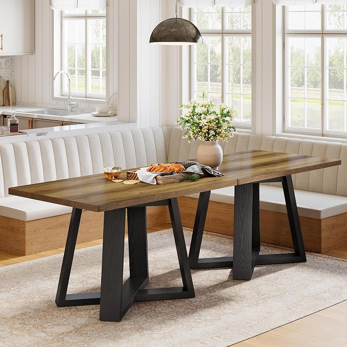 Tribesigns 47-Inch Dining Table Set of 2, Farmhouse Kitchen Table - Image 3