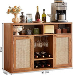 Lerliuo Rattan Wine Cabinet - Image 3