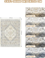 3x5 Washable Area Rug for Entryway Non Slip Kitchen Rugs, Floral Soft Living - Image 2