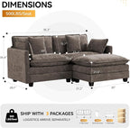 76'' Cloud Deep Seat Loveseat Sofa, Upholstered Chenille Modular 2-Seats - Image 2