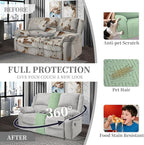 100% Waterproof Sectional Recliner Couch Covers - Image 5