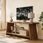 LITTLE TREE Solid Wood TV Stand, Farmhouse Media Console - Image 3