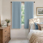 Dusty Blue Curtains for Nursery Girls Boy Bedroom 72 Inch Length 2 Panels - Image 3