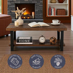 Pomona 42-Inch Rectangular Solid Wood Coffee Table - Image 3