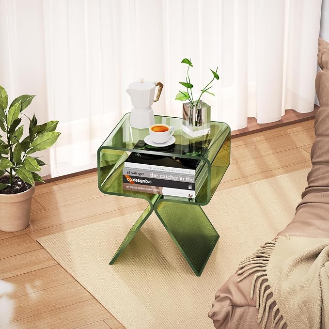 Acrylic Nightstand Side Table Modern Design Clear Home Decor Display End Table - Image 7