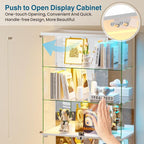 HNEBC 5 Tier Glass Display Cabinet, 66.9" Curio Cabinet - Image 7