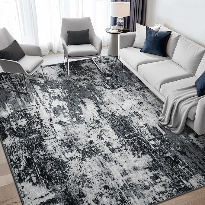 RELEANY Washable 7'x9' Abstract Area Rug by RELEANY