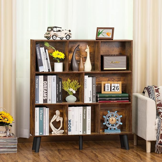 LEYAOYAO 8 Cube Bookshelf, 3 Tier Bookcase - Image 3