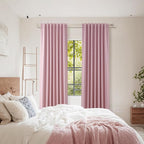 Rose 100% Blackout Linen Curtains 96 Inch Length 2 Panels Set - Image 8