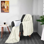 Utopia Bedding Ultra Soft Fleece Bed Blanket Throw Size Ivory | Microfiber - Image 7
