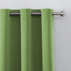Blackout Curtains 52 x 45 inch/Light Green Curtains Set of 2 Panels/Thermal - Image 7