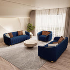 3-Piece Luxury Velvet Sofa Set for Living Room, Elegant Design Couch Set - Image 3