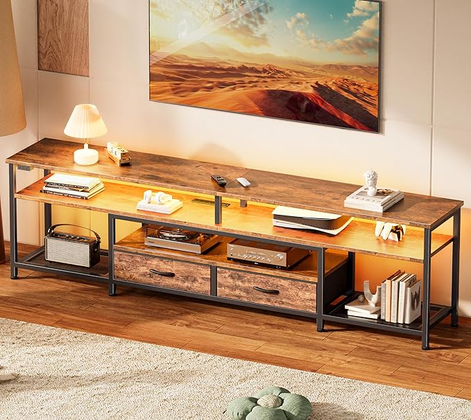 Huuger TV Stand for 75 80 Inch TV, Entertainment Center by Huuger