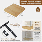 fuqing Floating Shelves for Wall, Wall Mounted Wood Floating Shelf - Image 3