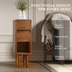 Narrow Nightstand 2 Drawers - Image 5