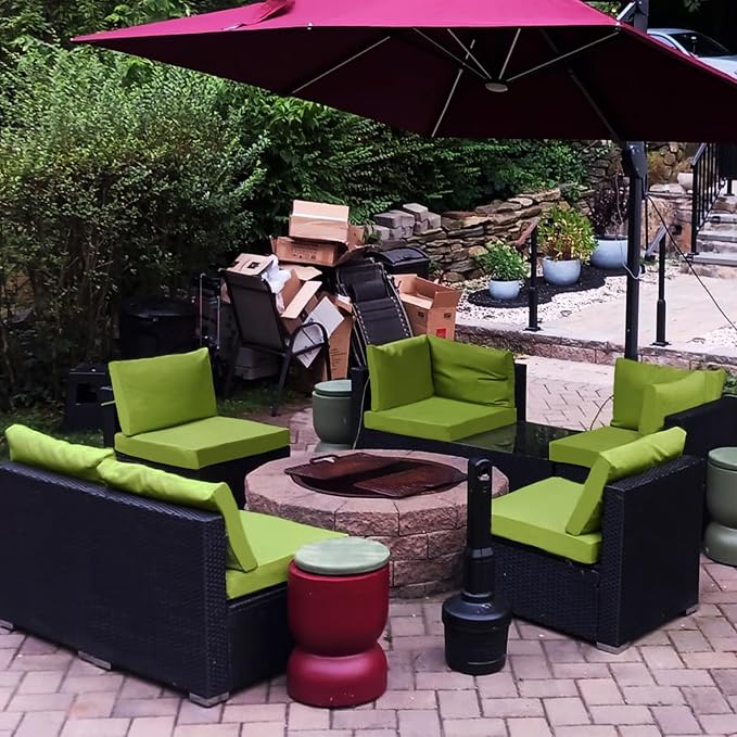Sqodok Patio Cushion Cover 24x22 inch, Outdoor Seat Cushion Slip Cover - Image 9