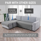 Genina L Shape Couch Cover, Sectional Couch Chaise Covers, Waterproof Washable - Image 2