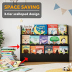 SpaceAid 3-Tier Scalloped Bookshelf, Montessori Bookcase - Image 6