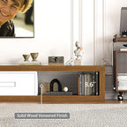 Extendable TV Stand with 2 Drawers, Long Reversible Entertainment Center with - Image 4