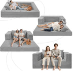 Futon Sofa Bed with Pillow, 3-in-1 Sleeper Sofa Bed with Removable Cover - Image 9