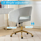 KCC Home Office Chair Swivel Desk Chair Accent Armchair Upholstered Modern - Image 4