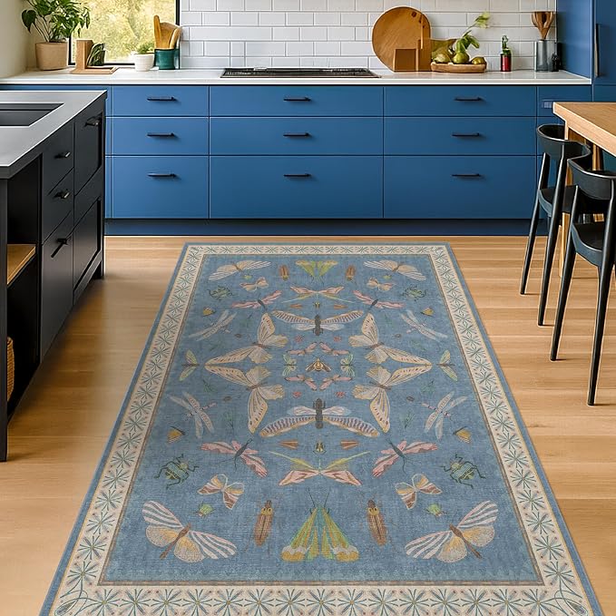 Insect 3x5 Washable Stain Resistant Rugs by HazoHaus