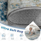 pmtsns Area Rugs 9x12 for Living Room: Washable Rug Modern Abstract Neutral - Image 4