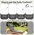 Chaise Lounge Cushions Outdoor 72x21x6 Inch, Fade Resistant 6'' Thicken Outdoor - Image 7