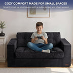 MAXYOYO Loveseat Sofa Couch, Upholstered Bean Bag Chair Cloud 2-Seat - Image 3