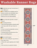 SERISSA 3x14 Washable Non Slip Boho Runner Rug - Image 6