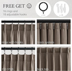 Topfinel Pinch Pleated Linen Curtains 108 Inches Long - Image 2
