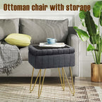 Greenstell Vanity Stool Chair Faux Fur - Image 5