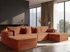 138" Cloud Sectional Couch, Comfort U Shaped Boneless Couch by VYUXWO