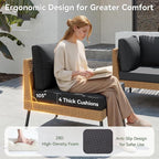 Aoxun Patio Furniture Set, 5 Piece Outdoor Sectional Sofas - Image 3