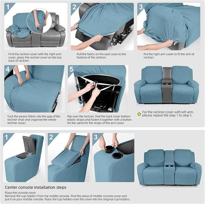 TAOCOCO Loveseat Recliner Cover - Image 6