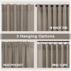 Pitalk Taupe Curtains 84 Inches Long - Image 4